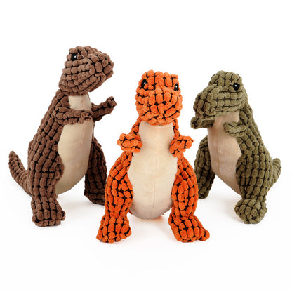 Dinosaur Plush Chew Toy for Large Dogs